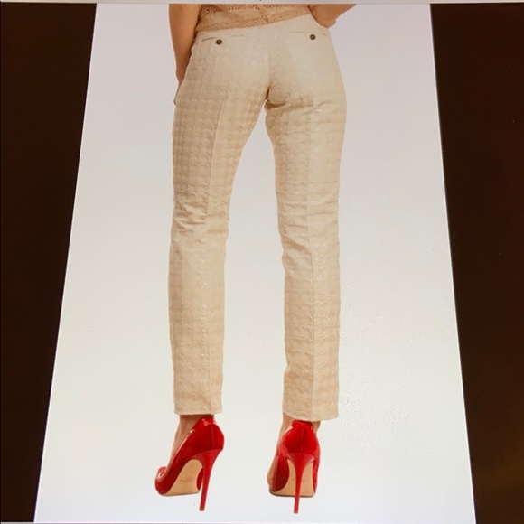 Jacquard glitter Tailored Trousers.Made Italy. - Picture 3 of 7